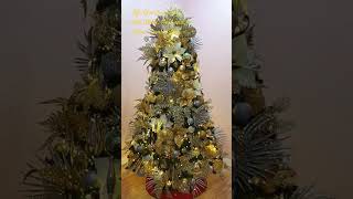 6ft. Christmas Tree with White, Gold and Silver Combination