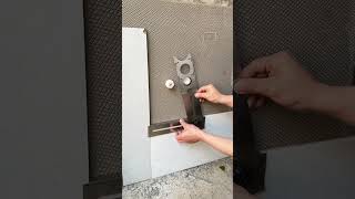 Perfect Water Pipe Hole Positioning Ruler for Tiles &amp; Masonry 🔧 Tile Master Works #Shorts