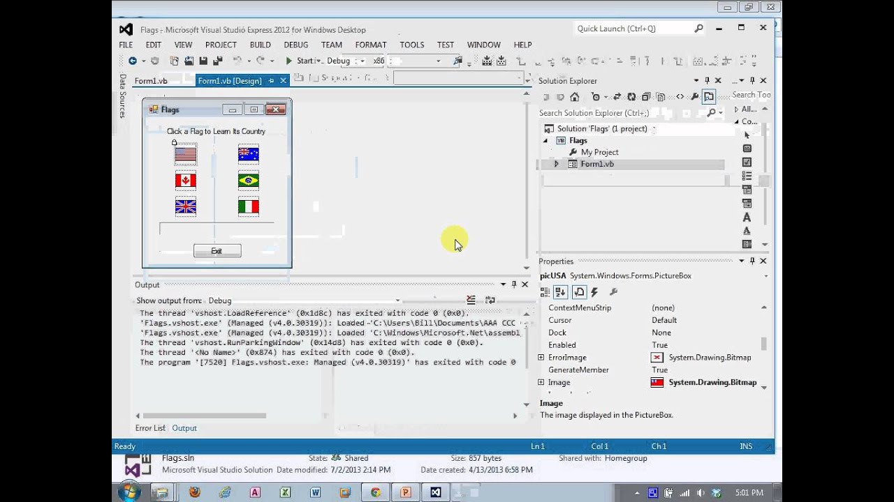 Visual Basic Tutorial 2-16 Clickable Images - YouTube