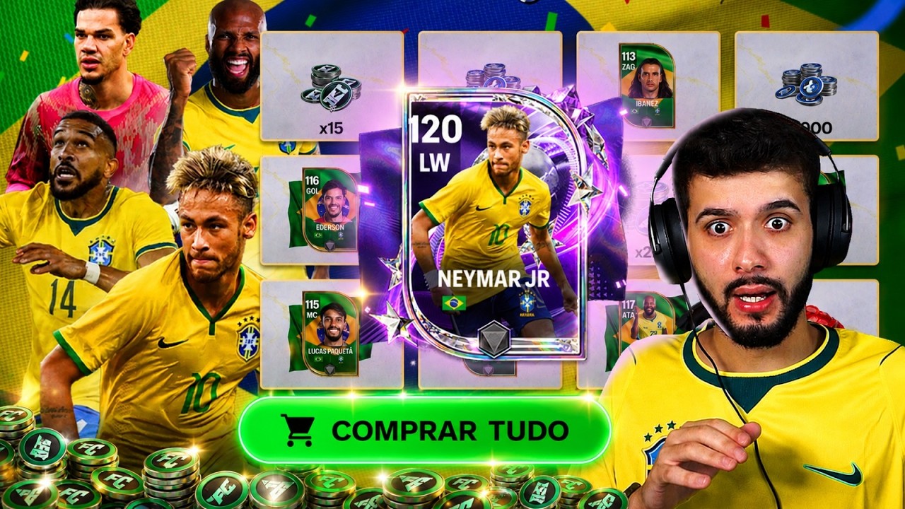 GASTEI 30 MIL FC POINTS NO NEYMAR DA BOX DA SELEÇÃO NO FC MOBILE! 😭🇧🇷
