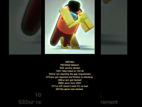 ROBLOX ERROR CODES AND THEIR MEANINGS...