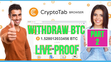 How To Withdraw Bitcoin From Cryptotab Live Withdrawal Proof PART 2