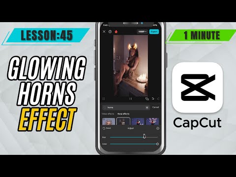 How to Add Glowing Horns in CapCut Mobile - Lesson 45 CapCut Mobile Tutorial