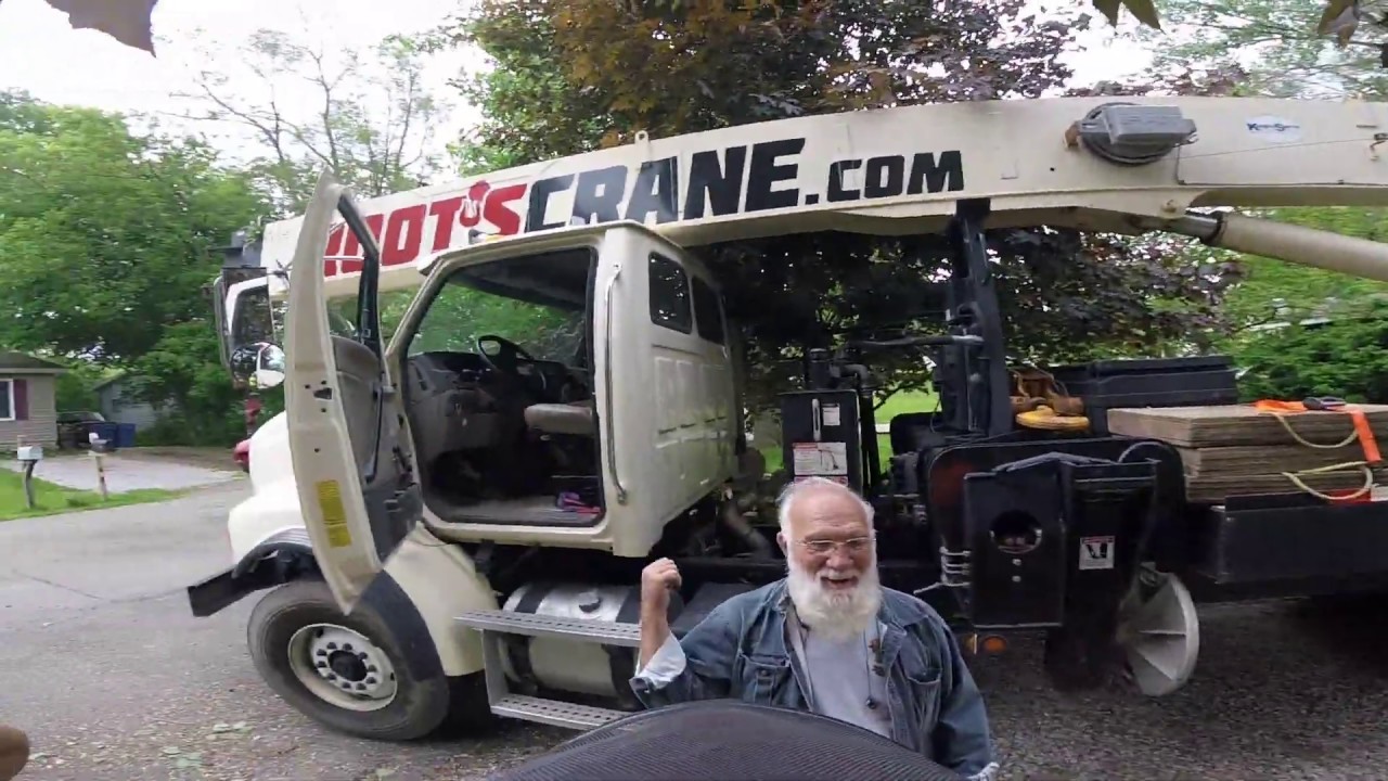TREE REMOVAL WITH A CRANE HELPING THE BUCKET LIST!! - YouTube