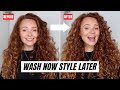 WASH NOW STYLE LATER (UPDATED) | TIME-SAVING EASY CURLY HAIR ROUTINE
