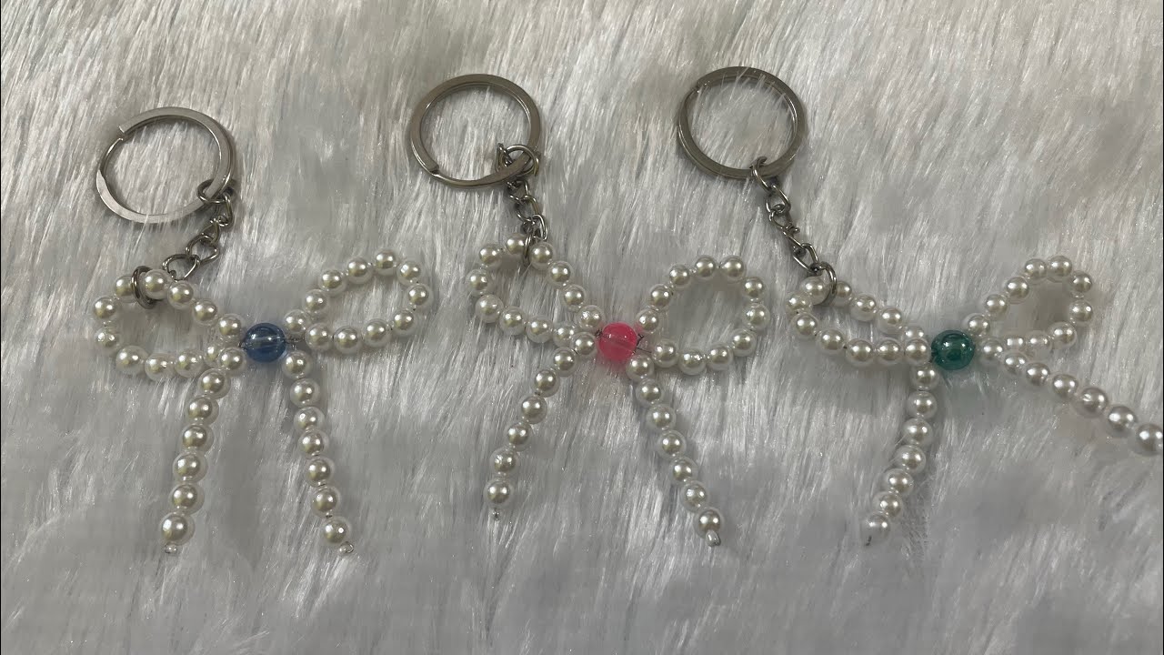 Keychain Style-5.🎀#diy#bows #giftideas#returngifts #tutorial#handmade #elegant#customizedbracelet 🎀
