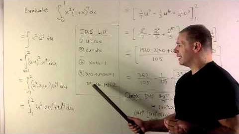 Example of Integration by Substitution 3: f(x) = x^2(1+x)^4 over [0,1]