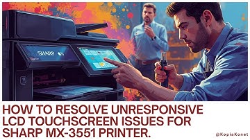 How to Resolve Unresponsive Touch Screen Issue for Sharp MX-3551 Printer