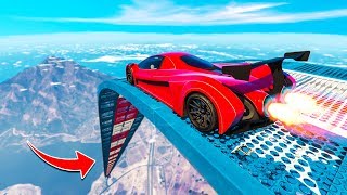 INSANE MEGA RAMP CAR STUNTS! - (GTA 5 Stunts & Fails)