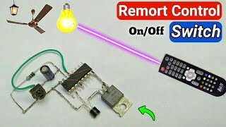 How To Make IR Remote Control ON/OFF Switch Circuit Without Any IC.  Simplest Remote Control Circuit 
