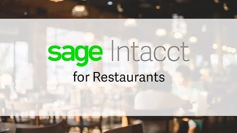 Sage Intacct for Restaurants