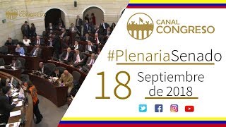 #PlenariaSenado - 18 de Septiembre de 2018