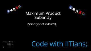 Maximum Product Subarray || gfg|| leetcode ||DSA for interview