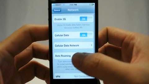 iPhone 4: Turning off / on data roaming services