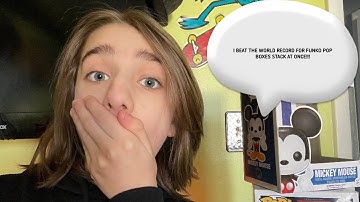 I BEAT THE WORLD RECORD FOR FUNKO POP BOXES STACKED AT ONCE!!!