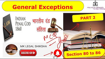 General exceptions  Section 80 to Section 86 IPC PART 2