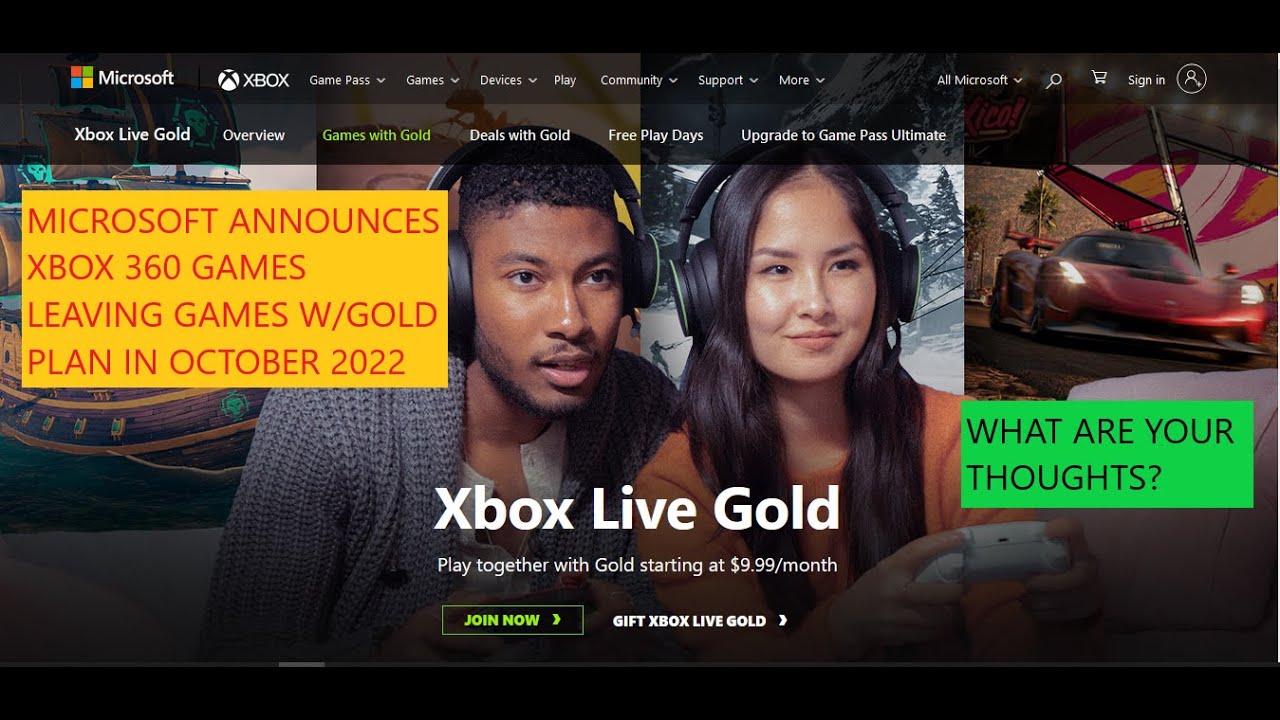 MS is this some BS? Xbox GAMES W/GOLD ending Xbox 360 titles OCTOBER 2022what are your