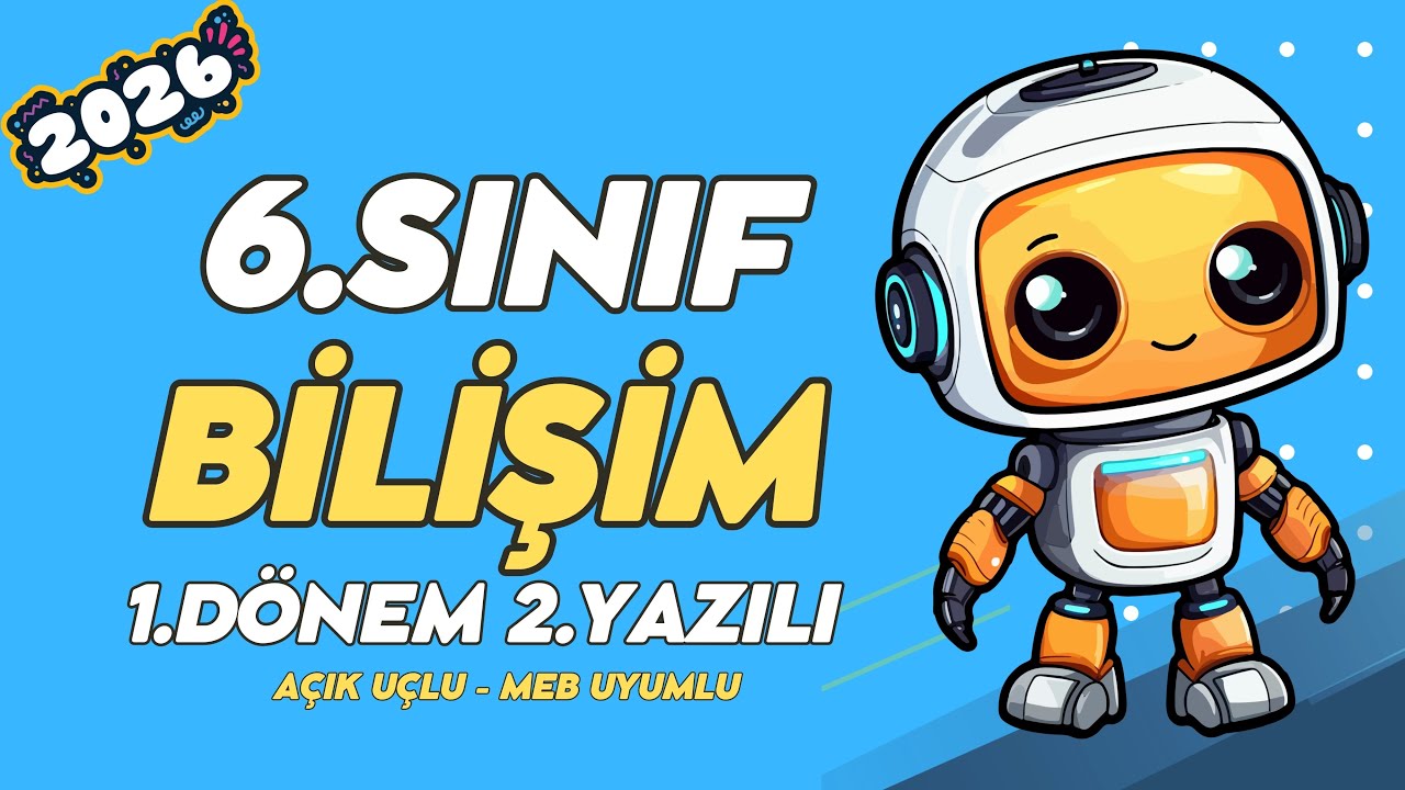 6. Sınıf Bilişim Teknolojileri 1. Dönem 2. Yazılı Soruları ve Çözümü Yeni (%99 Çıkabilir 😊)#2026