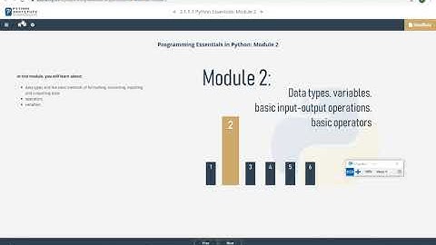 PCAP - Programming Essentials in Python: Module 2