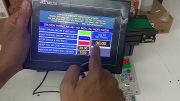 Điều khiển biến tần nidec NE200 qua modbus 485 từ hmi delta