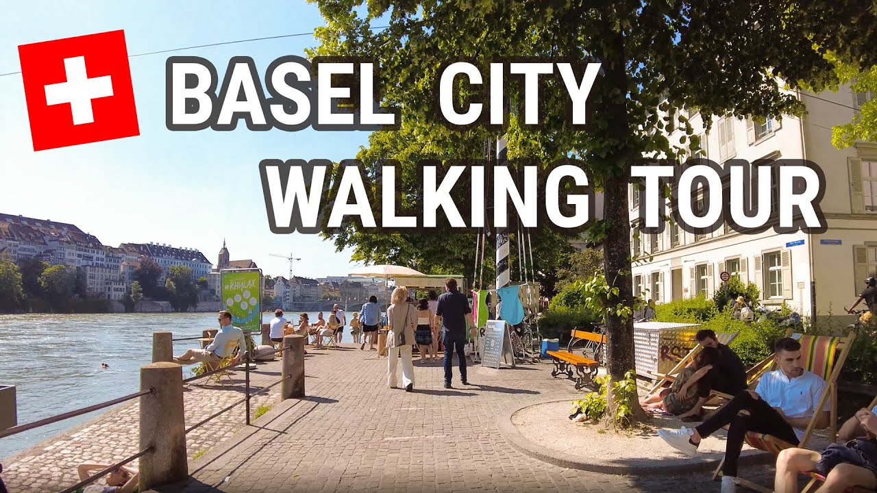 Basel Switzerland City Tour Walking | Binaural ASMR 4K 60fps