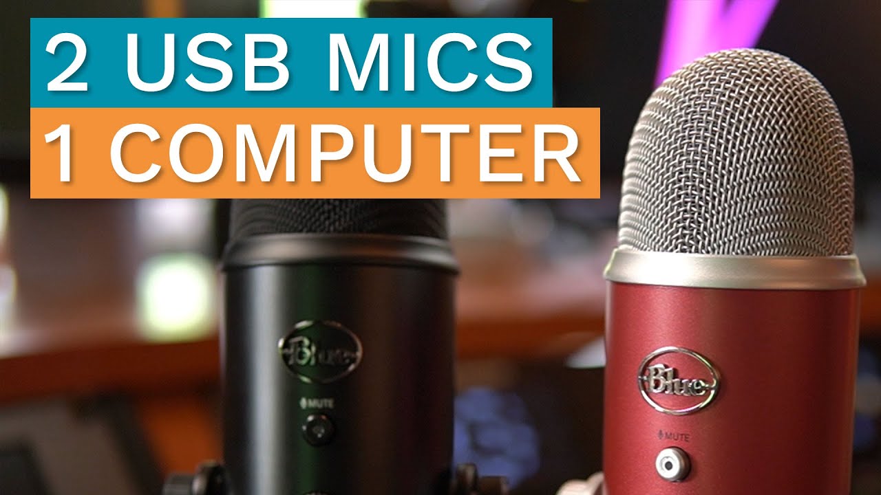 How to Record Two Mics on One Computer - Works on PC & Mac #PoweredByBlue - YouTube