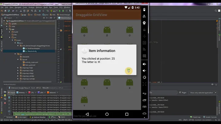 Drag and Drop GridView in Android