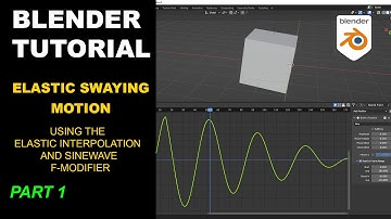 Blender Animation Tutorial - Use elastic interpolation & fcurve modifier for elastic swaying motion