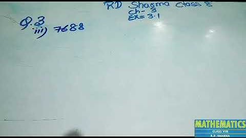 RD Sharma class 8 exercise 3.1 question number 3 ka 3