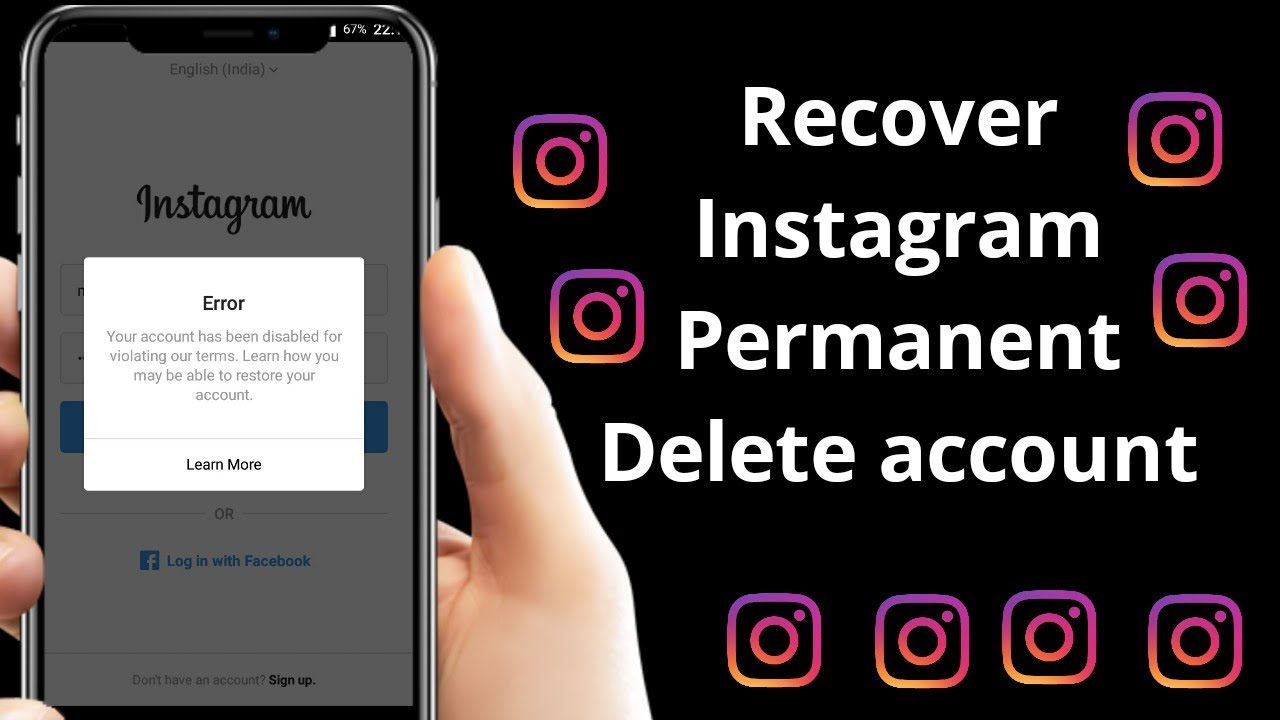 How to Recover Instagram I'd | Instagram permanent Delete account recovery| enable Instagram