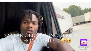 MAKE $1000 a DAY AS A NEW TRUCK DRIVER || OWNER OPERATOR HOME DAILY EP.1 #NewTruckers #YoungTrucker