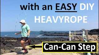 Boxers Can-Can style Jump Rope Move (How to EASILY make your own DIY Heavy Jump Rope)