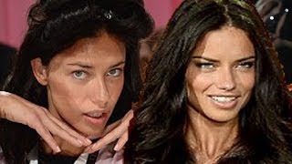 Adriana Lima Before & After Makeup at Victoria's Secret Fashion Show 2013