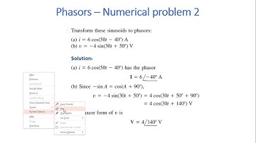 Lec 31 - Phasors Numerical problem 2
