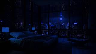 Urban Rain Lullaby 😴🏙️ A Peaceful Night Above Rain Covered Streets