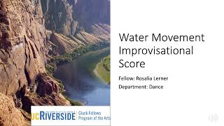 Dancing with the Elements water improvisational score (video 2 of 5)