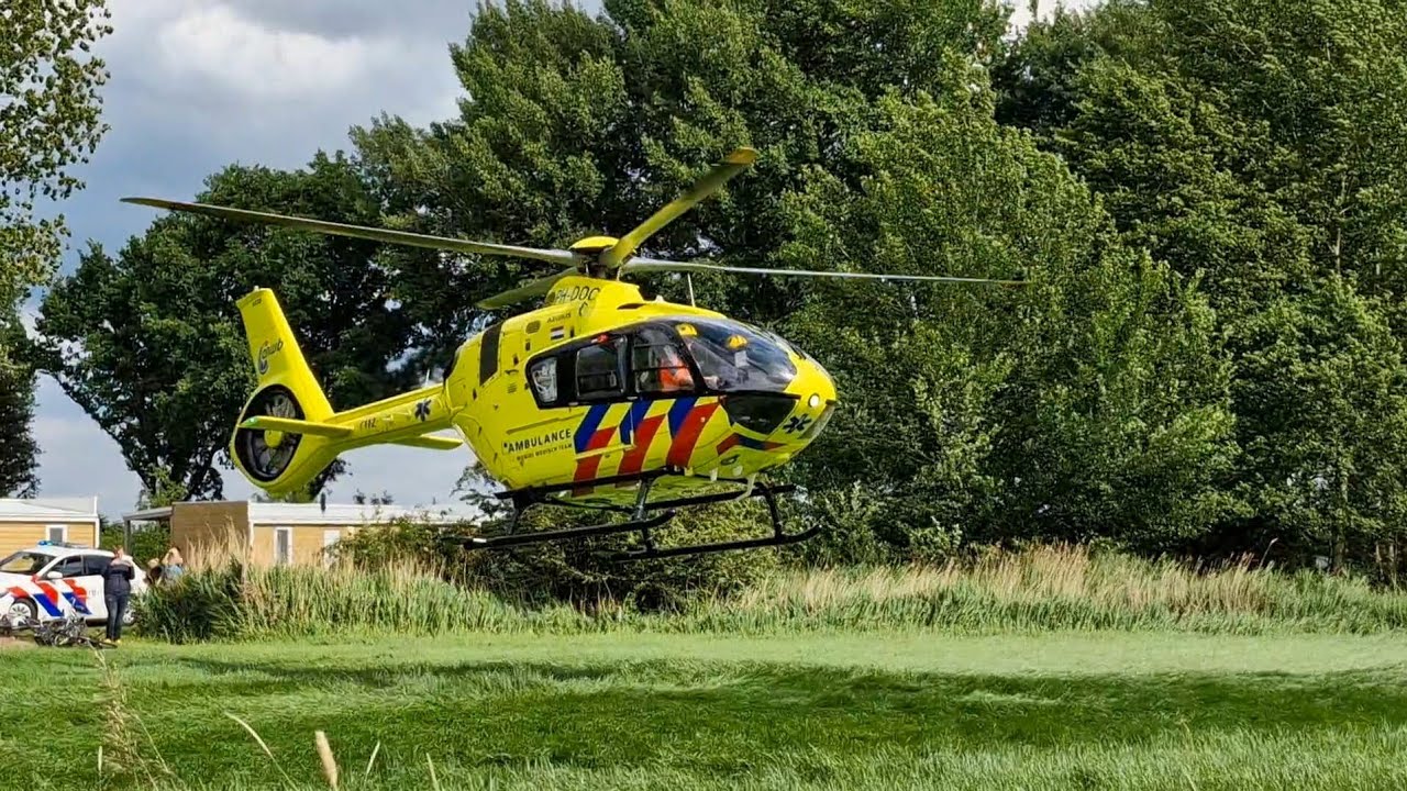 PRIO1/A1 Lifeliner 1 (PH-DOC) ingezet bij medisch noodgeval in Nunspeet.