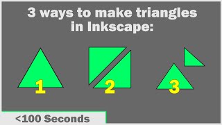 3 Ways To Make a Triangle in Inkscape - Triangle Inkscape Tutorial
