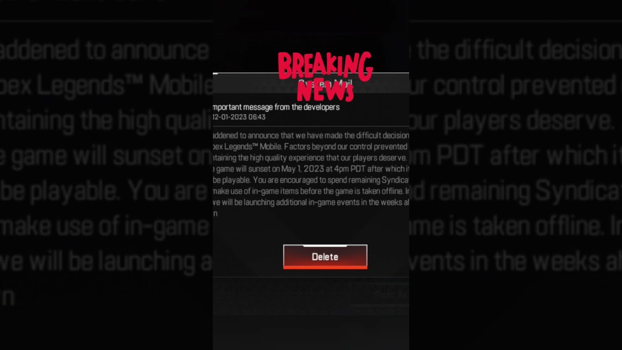 Apex legends Mobile Shutting down on 1 May 2023 