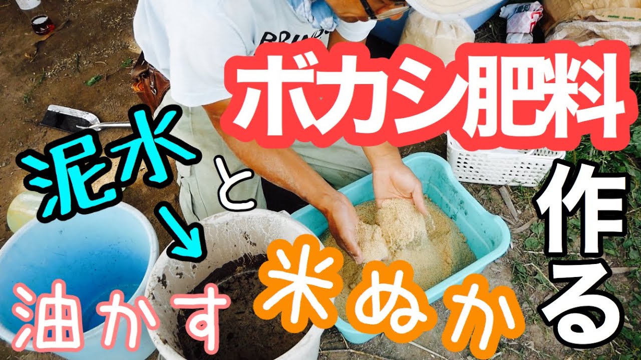 米ぬかと油かすでボカシ肥料作り 家庭菜園実践編 年5月24日 30日 Youtube