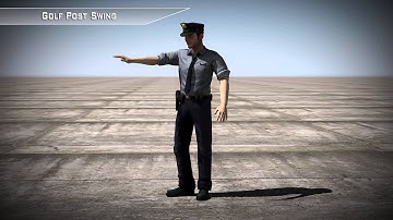 Golf Post Swing   3d Motion Capture FBX