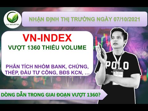 NHẬN ĐỊNH THỊ TRƯỜNG NGÀY 07/10/2021, DÒNG DẪN TRONG GIAI ĐOẠN VƯỢT 1360?