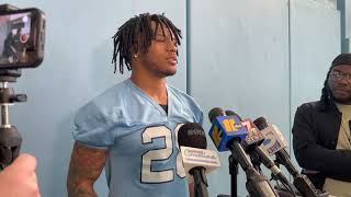 UNC Omarion Hampton First Spring Practice | Inside Carolina Interviews