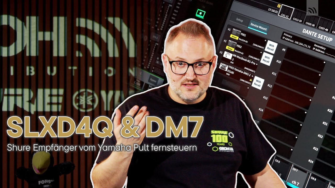 Shure SLXD4Q in Yamaha DM7 integrieren - so geht’s!