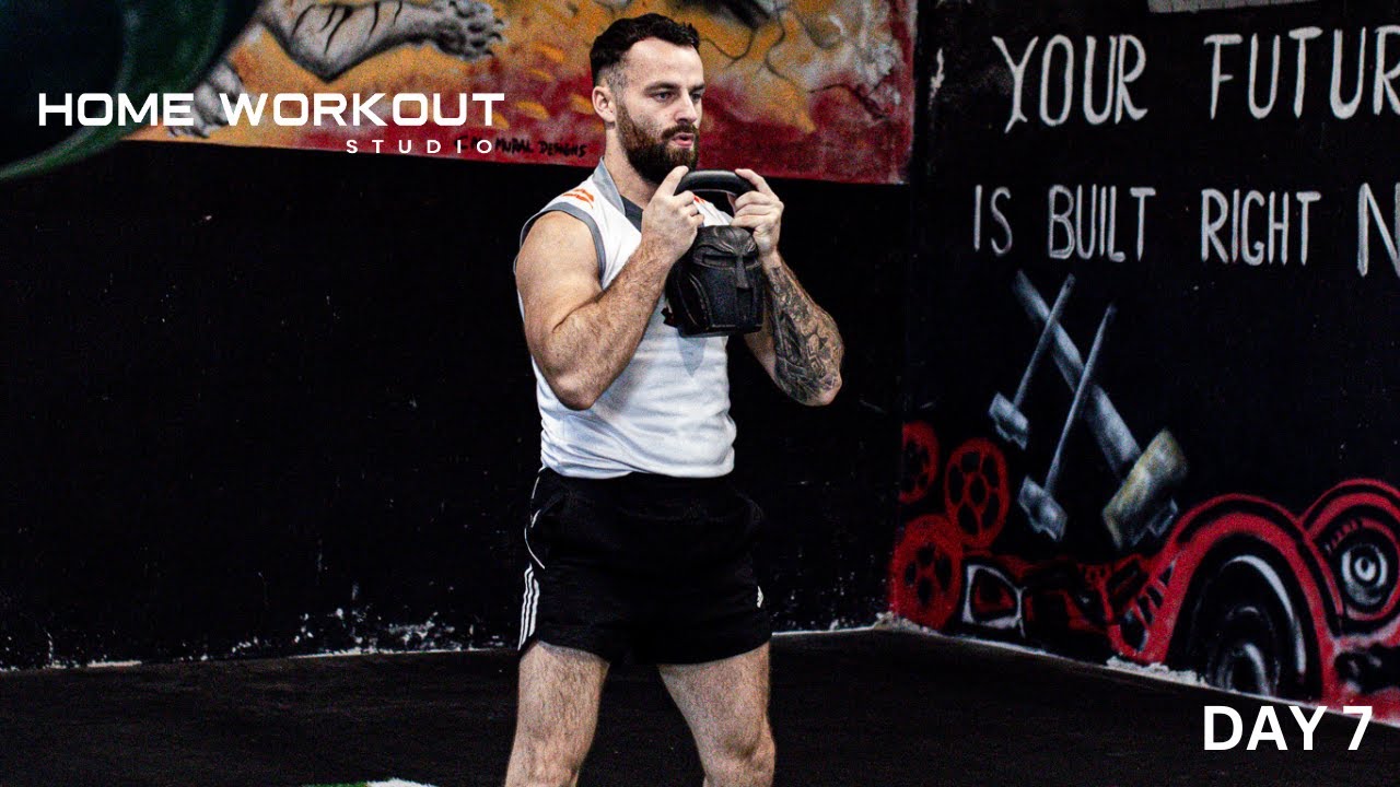 NEW!! 20 Minute Kettlebell HIIT Home Workout - Day 7 - YouTube