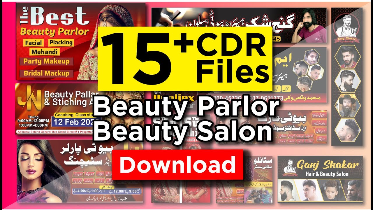 Beauty Parlor & Salon Cdr File Free Download Original CDR File 99