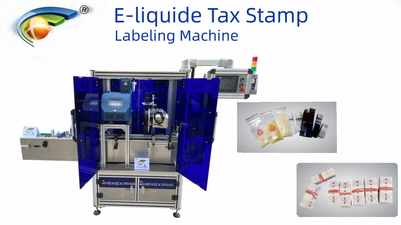 E-liquid tax stamp labeling machine| How to label tax stamp?