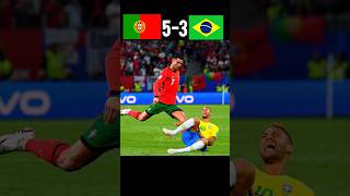 CR7 Crazy Comback gools 😱 Portugal vs Brazil 5-3 | CR7 vs Neymar #cr7 #shorts