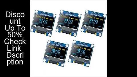 5 Pcs 0.96 Inch OLED I2C IIC Display Module 12864 128x64 Pixel SSD1306 Mini Self-Luminous OLED Scree