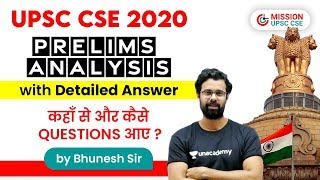 UPSC CSE 2020 | Prelims Analysis by Bhunesh Sir | Question Answer Discussion in Details | Part - 1